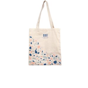 Tote bag en coton avec motif terrazzo